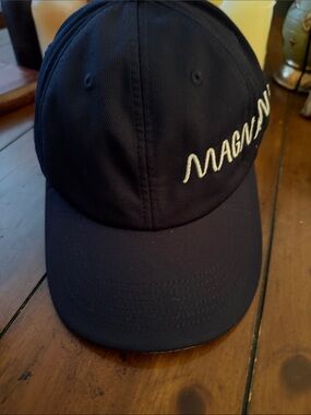 Magnolia Navy Hat with White Embroidery